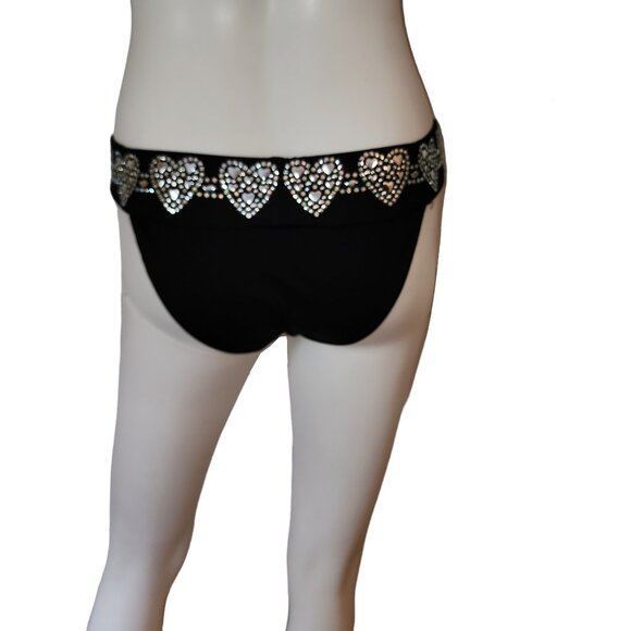 RARE Vintage Beach Bunny Heart Jewel and Sequins Bikini Bottom - Picture 10 of 14